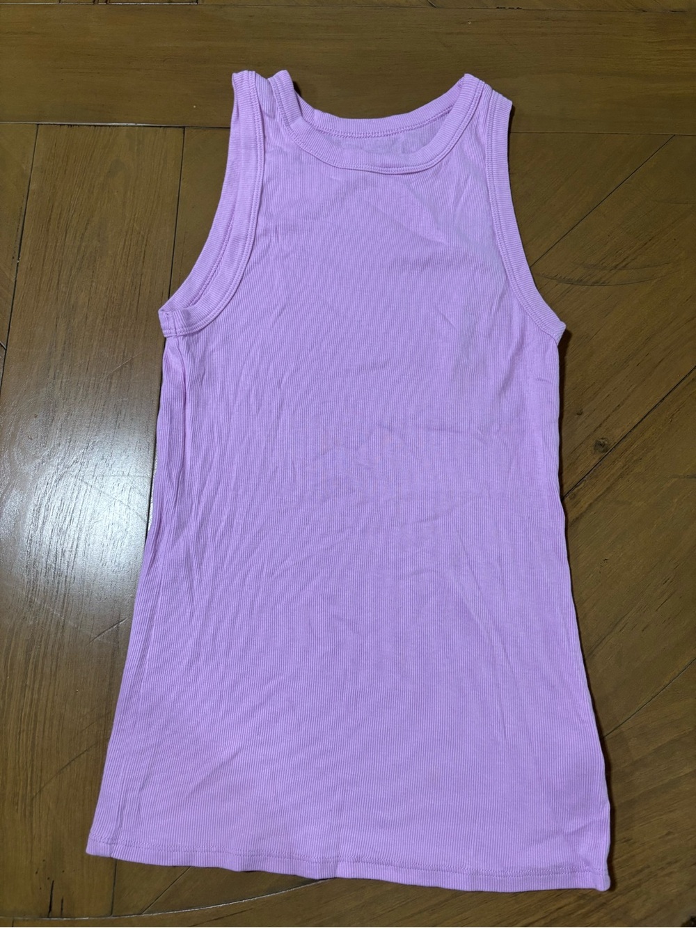 a new day Lilac Ribbed Muscle Tank Top